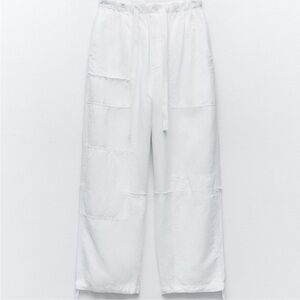 Zara linen cargo pants